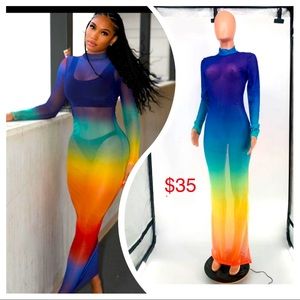 Rainbow Pencil Dress